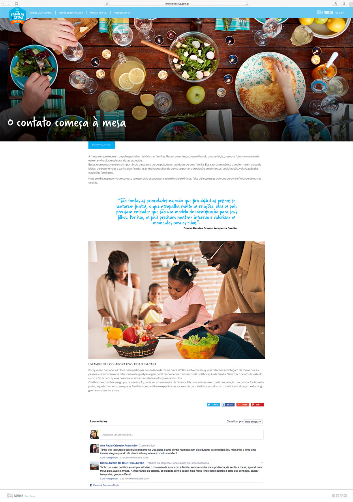 Família + Ativa - Nestlé | New Content